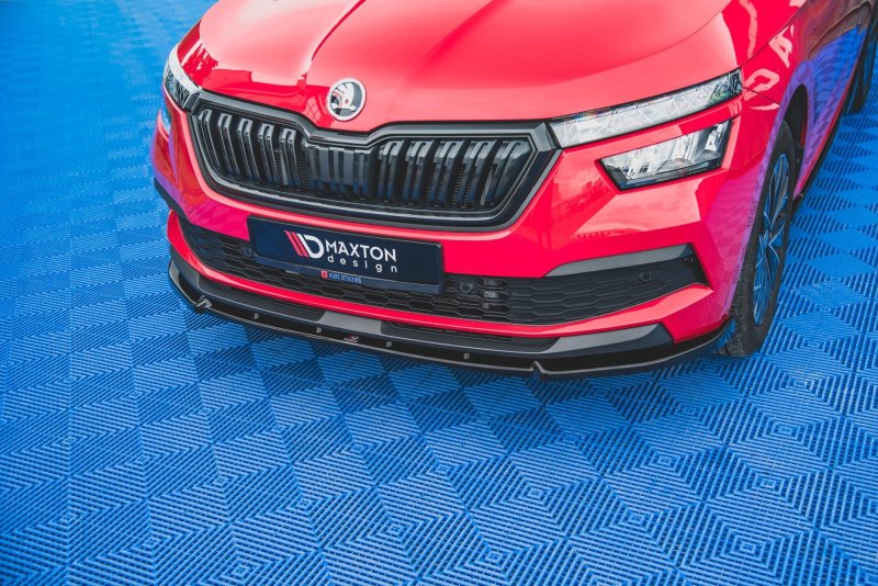 Maxton Front Ansatz V.2 für Skoda Kamiq schwarz Hochglanz SK-KM-1-FD2-G
