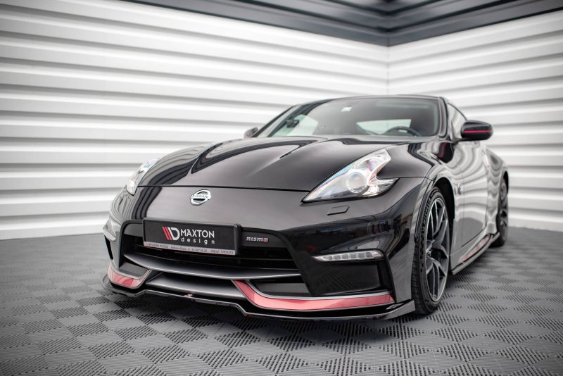Maxton Front Ansatz V.3 für Nissan 370Z Nismo Facelift schwarz Hochglanz NI-370Z-NISMO-FD3-G