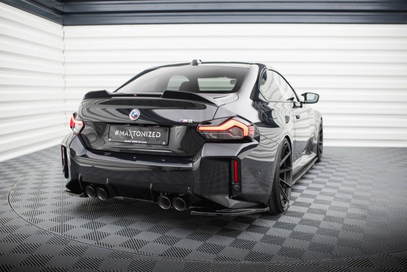 Maxton Heck Ansatz Flaps Diffusor V.1 für BMW M2 G87 schwarz Hochglanz BM-M2-G87-RSD1-G