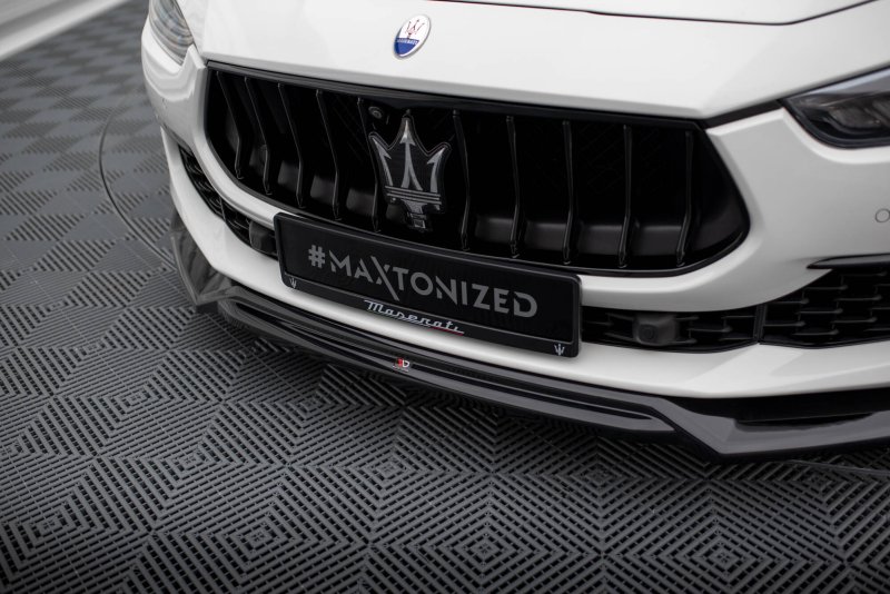 Maxton Front Ansatz V.2 Maserati Ghibli Mk3 Facelift schwarz Hochglanz MA-GH-1F-FD2-G