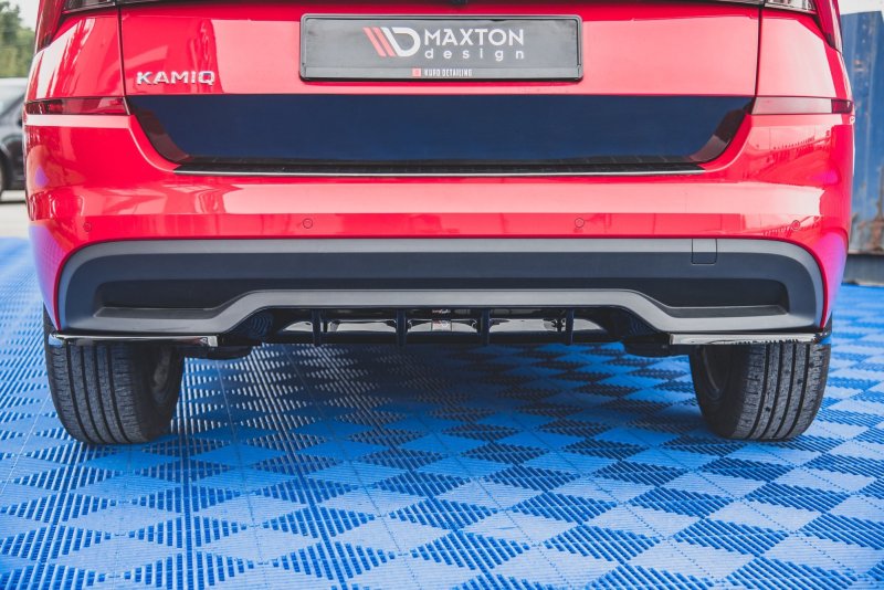 Maxton Diffusor Heck Ansatz für Skoda Kamiq schwarz Hochglanz SK-KM-1-RS1-G