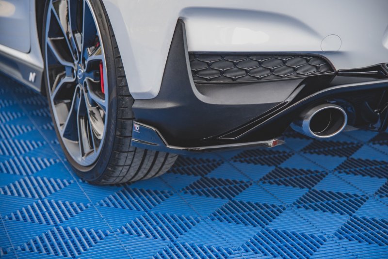 Maxton Heck Ansatz Flaps Diffusor V.4 für Hyundai I30 N Mk3 Hatchback schwarz Hochglanz HY-I30-3-N-RSD5-G