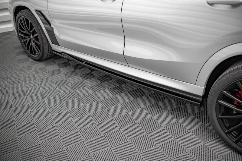 Maxton Seitenschweller Ansatz für BMW X6 M-Paket G06 schwarz Hochglanz BM-X6-06-MPACK-SD1-G