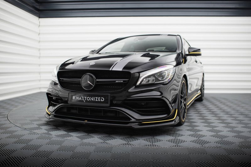 Maxton Front Ansatz V.4 Mercedes-AMG CLA 45 Aero C117 Facelift schwarz Hochglanz ME-CLA-117-45-AMG-AERO-FD2-G