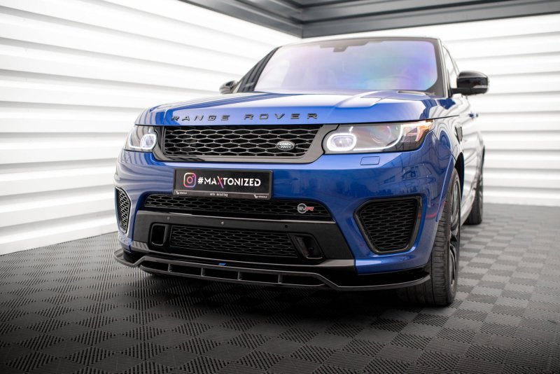 Maxton Front Ansatz V.2 für Land Rover Range Rover Sport SVR Mk2 schwarz Hochglanz LR-RR-SPORT-2-SVR-FD2G+FD2R-G