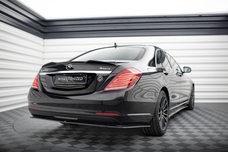 Maxton Spoiler CAP Abrisskante 3D Mercedes-Benz S W222 / W222 Facelift schwarz Hochglanz ME-S-222-CAP2-G