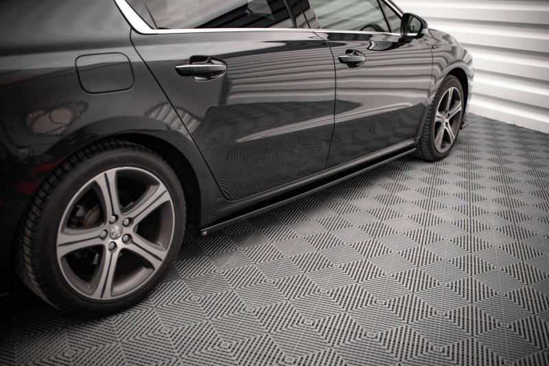 Maxton Seitenschweller Ansatz für Peugeot 508 GT Mk1 Facelift schwarz Hochglanz PE-508-1F-GT-SD1-G