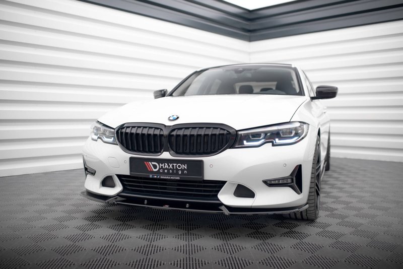 Maxton Front Ansatz V.1 BMW 3er Sport Line G20 / G21 schwarz Hochglanz BM-3-20-SPORT-FD1-G