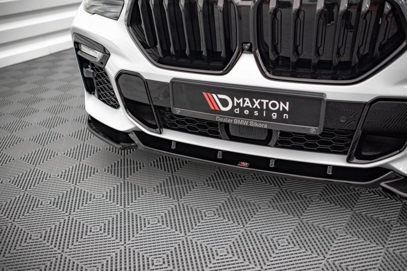 Maxton Front Ansatz V.1 für BMW X6 M-Paket G06 schwarz Hochglanz BM-X6-06-MPACK-FD1-G