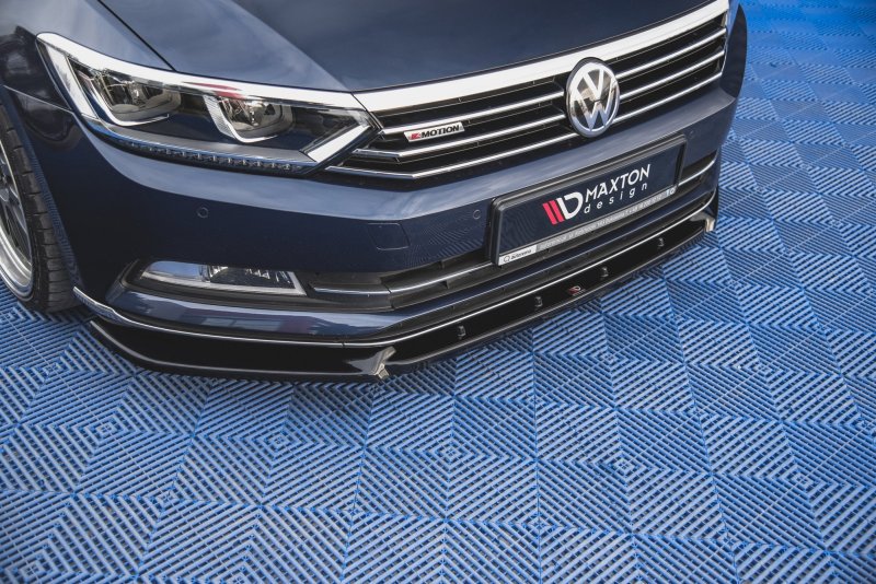 Maxton Front Ansatz V.2 für Volkswagen Passat B8 schwarz Hochglanz VW-PA-B8-FD2-G