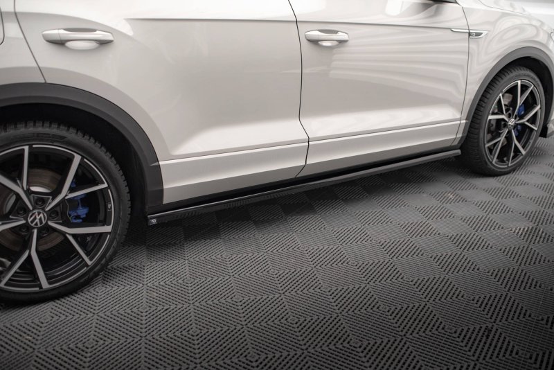 Maxton Seitenschweller Ansatz für Volkswagen T-Roc R Mk1 Facelift schwarz Hochglanz VW-T-ROC-1-R-SD1-G