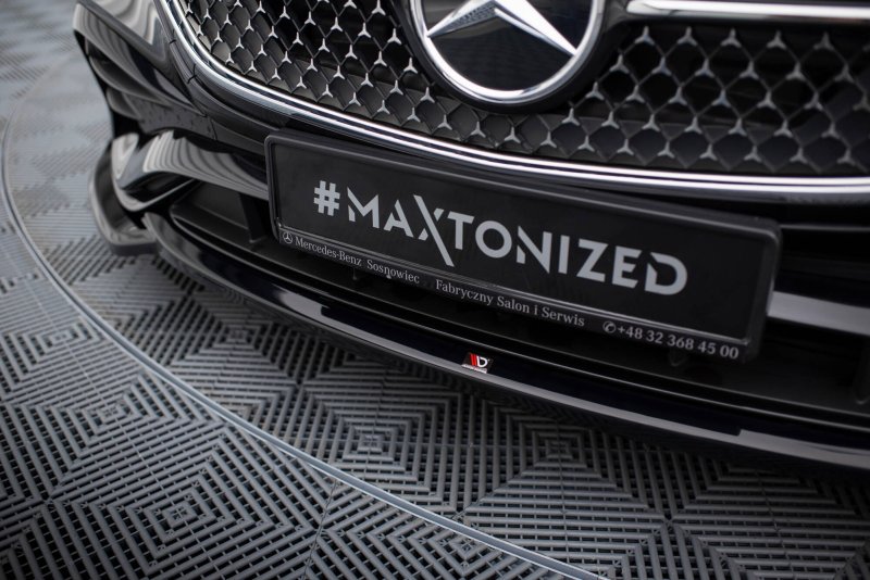 Maxton Front Ansatz V.1 Mercedes-Benz E AMG-Line W214 schwarz Hochglanz ME-E-214-AMGLINE-FD1-G
