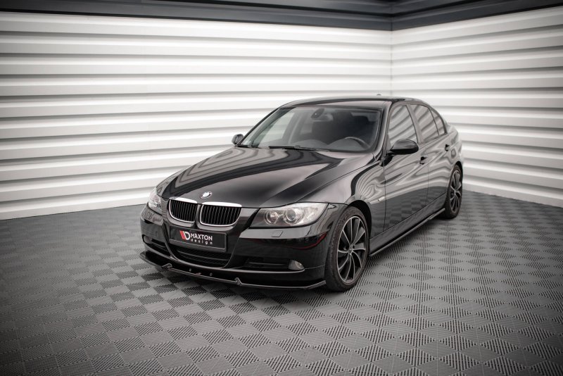 Maxton Front Ansatz V.1 für BMW 3er E90 schwarz Hochglanz BM-3-90-FD1-G