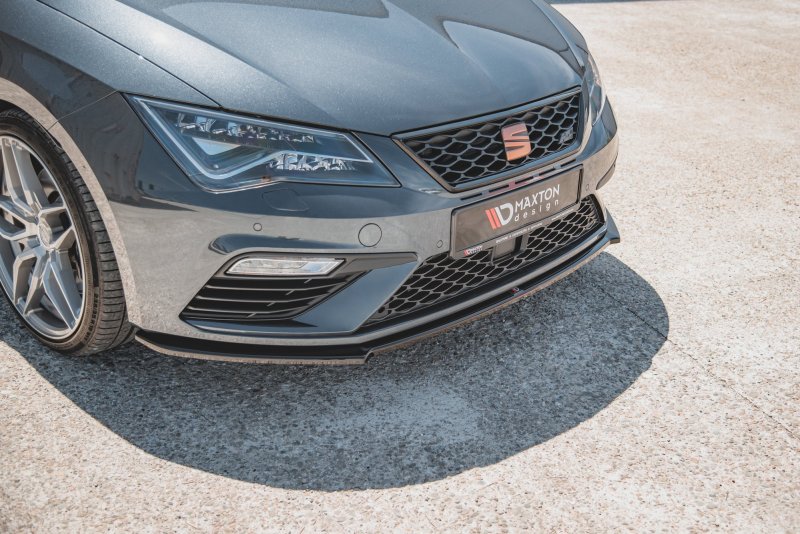 Maxton Front Ansatz V.4 für Seat Leon Cupra / FR Mk3 FL schwarz Hochglanz SE-LE-3F-CU-FD4-G
