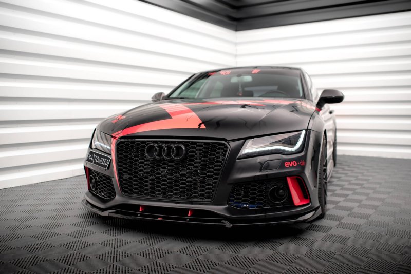 Maxton Front Ansatz Audi A7 RS7 Look C7 schwarz Hochglanz AU-A7-C7-RS7LOOK-FD1-G