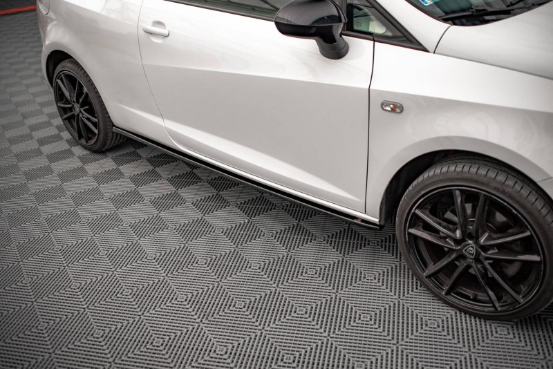 Maxton Seitenschweller Ansatz Seat Ibiza FR SC Mk4 Facelift schwarz Hochglanz SE-IB-4F-FR-SC-SD1-G