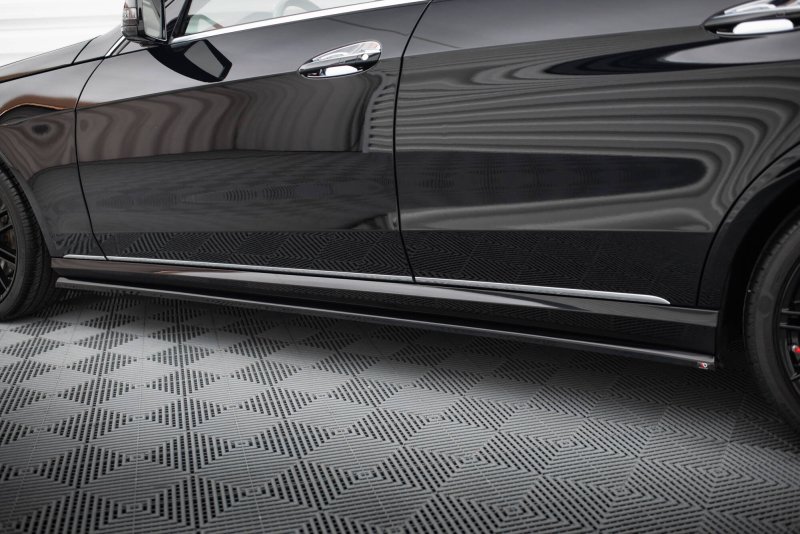 Maxton Seitenschweller Ansatz Mercedes-Benz E W212 Facelift schwarz Hochglanz ME-E-212F-SD1-G