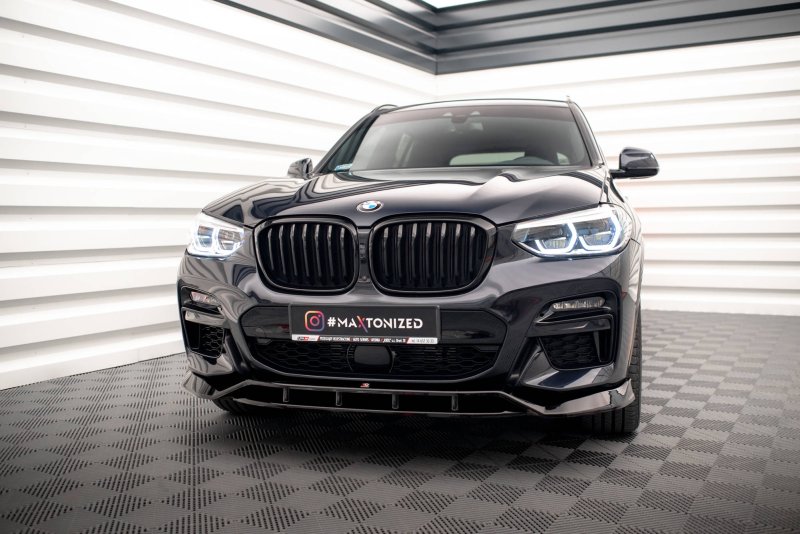 Maxton Front Ansatz V.2 für  BMW X3 M40d / M40i / M-Paket G01  schwarz Hochglanz BM-X3-01-M40-FD1G+FD1R-G