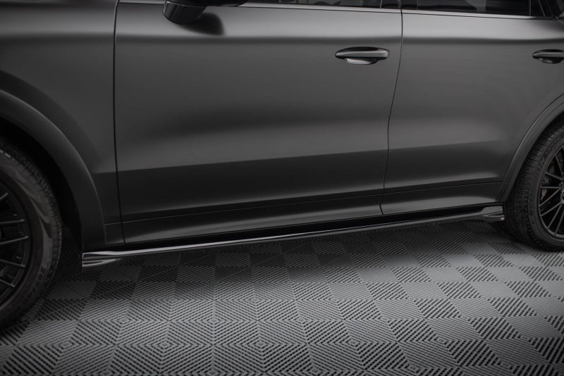 Maxton Seitenschweller Ansatz Porsche Cayenne Sport Design Mk3 / Standard Mk3 Facelift schwarz Hochglanz PO-CAY-3-SPORT-SD1-G