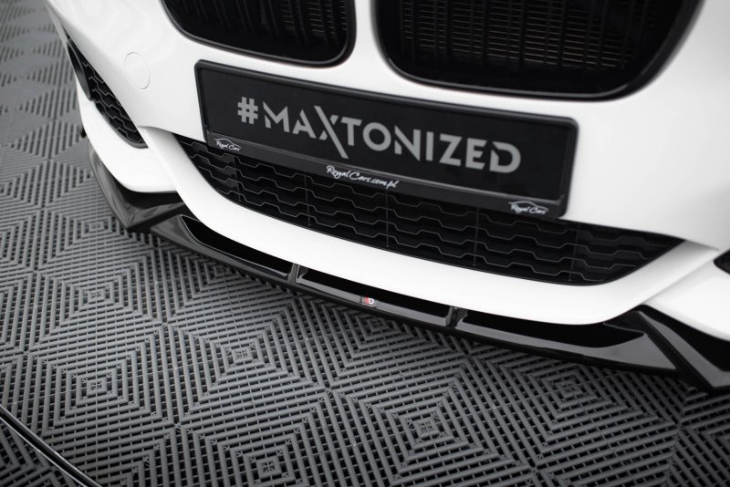 Maxton Front Ansatz V.5 + Flaps BMW 1er M-Paket / M140i F20 Facelift BM-1-F20F-M-FD5G+FSF1B