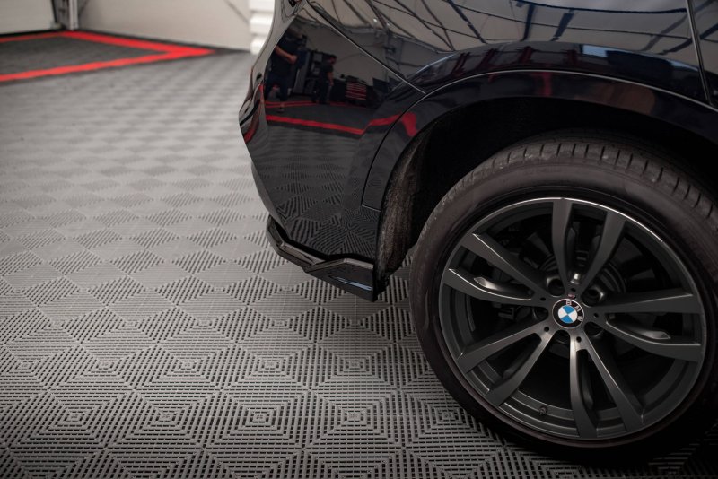 Maxton Mittlerer Diffusor Heck Ansatz DTM Look für BMW X6 M-Paket F16 schwarz Hochglanz BM-X6-16-MPACK-RD1G+RD2-G