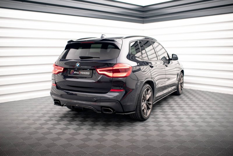 Maxton Heck Ansatz Flaps Diffusor für BMW X3 M40i / M40d G01 schwarz Hochglanz BM-X3-01-M40-RSD1-G