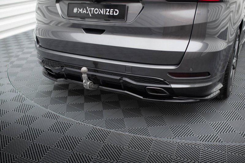 Maxton Mittlerer Cup Diffusor Heck Ansatz Ford S-Max ST-Line Mk2 schwarz Hochglanz FO-SMAX-2-STLINE-RD1G+RD2-G