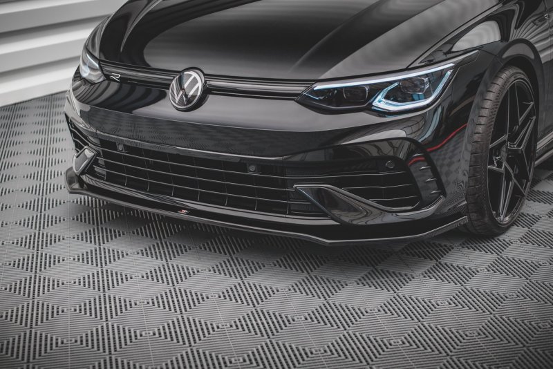 Maxton Front Ansatz V.3 für Volkswagen Golf R Mk8 schwarz Hochglanz VW-GO-8-R-FD3-G