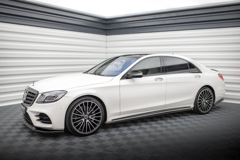 Maxton Seitenschweller Ansatz Mercedes-Benz S Lang AMG-Line W222 schwarz Hochglanz ME-S-222F-AMGLINE-SD1-G