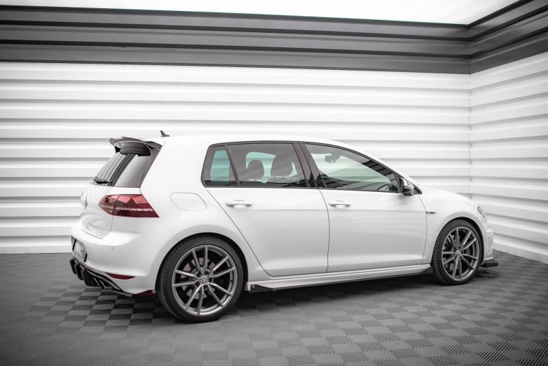 Maxton Street Pro Seitenschweller Ansatz für + Flaps Volkswagen Golf R Mk7 schwarz Hochglanz VWGO7RCNC-SD1BRB+SRF1-G