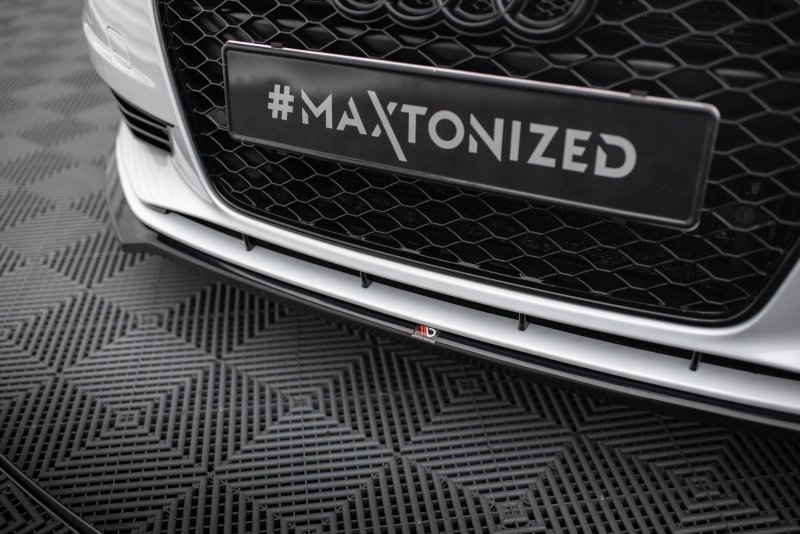 Maxton Front Ansatz V.2 Audi A3 Limousine 8V schwarz Hochglanz AU-A3-3-S-FD2-G