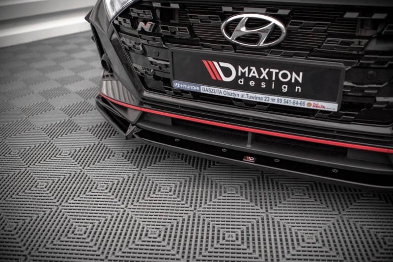 Maxton Front Ansatz V.2 für Hyundai I20 N Mk3 schwarz Hochglanz HY-I20-3-N-FD2-G