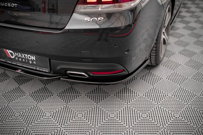 Maxton Mittlerer Diffusor Heck Ansatz für Peugeot 508 GT Mk1 Facelift schwarz matt PE-508-1F-GT-RD1-T