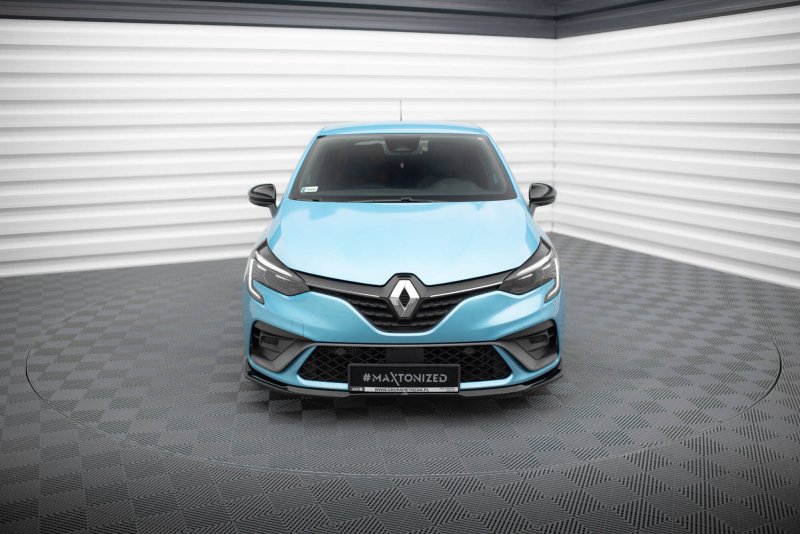 Maxton Front Ansatz V.1 Renault Clio R.S. Line Mk5 schwarz Hochglanz RE-CL-5-RSLINE-FD1-G