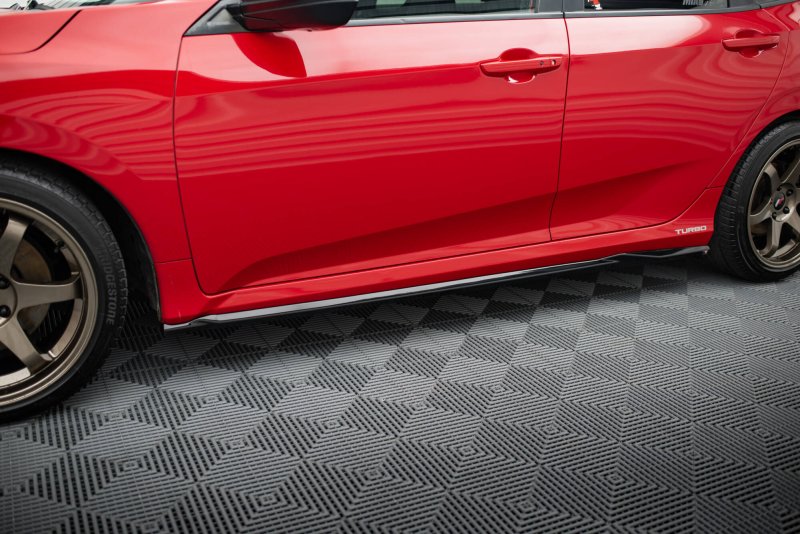 Maxton Seitenschweller Ansatz Honda Civic SI Mk10 schwarz Hochglanz HO-CI-10-SI-SD1-G