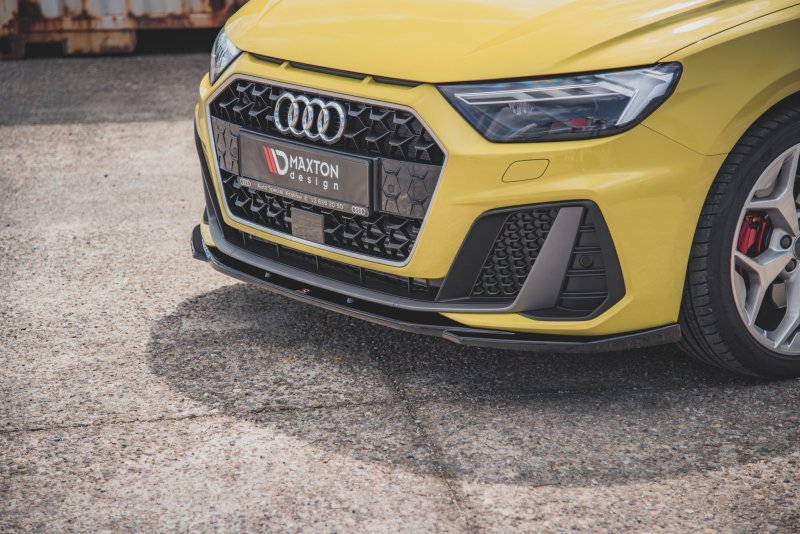 Maxton Front Ansatz V.2 für Audi A1 S-Line GB schwarz Hochglanz AU-A1-GB-SLINE-FD2-G