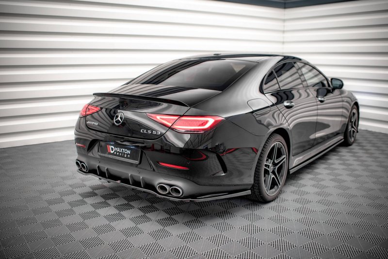Maxton Mittlerer Diffusor Heck Ansatz DTM Look für Mercedes-AMG CLS 53 C257 schwarz Hochglanz ME-CLS-257-53-RD1G+RD2-G