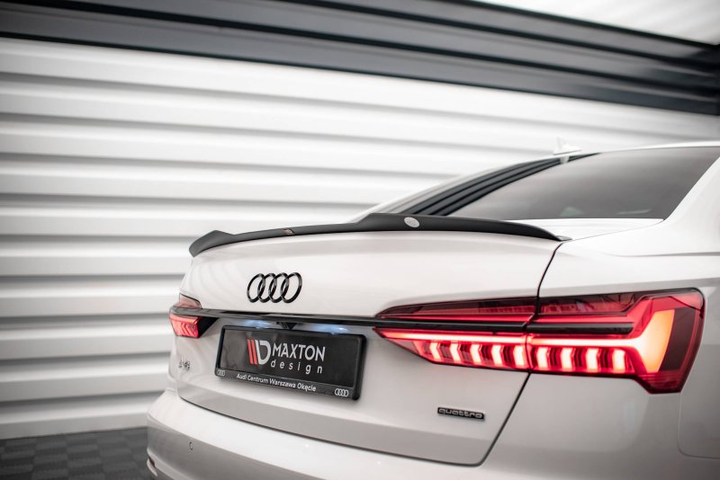 Maxton Spoiler CAP für Audi A6 Limousine C8 schwarz Hochglanz AU-A6-C8-CAP1-G