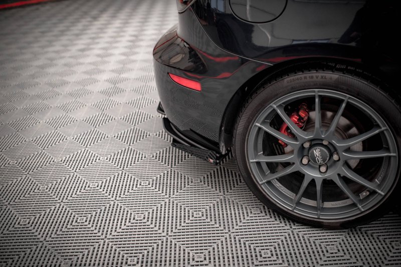 Maxton Street Pro Heck Ansatz Flaps Diffusor +Flaps für Mazda 3 MPS Mk1 schwarz Hochglanz MA3MPS1CNC-RSD1BRB+RSF1-G