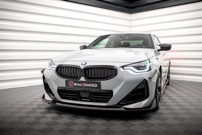 Maxton Front Ansatz V.3 für BMW 2 Coupe M-Paket / M240i G42 schwarz Hochglanz BM-2-42-MPACK-FD3-G