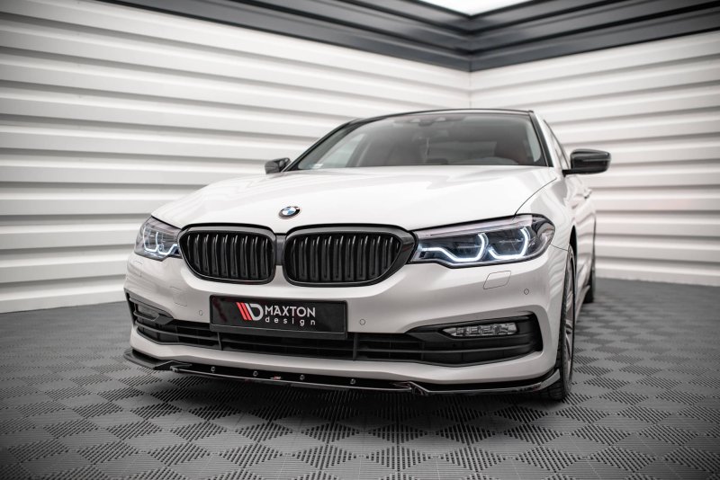 Maxton Front Ansatz V.2 für BMW 5er G30 schwarz Hochglanz BM-5-G30-FD2-G