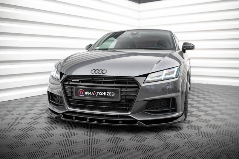 Maxton Front Ansatz V.2 Audi TT S / S-Line 8S schwarz Hochglanz AU-TT-3-SLINE-FD2-G