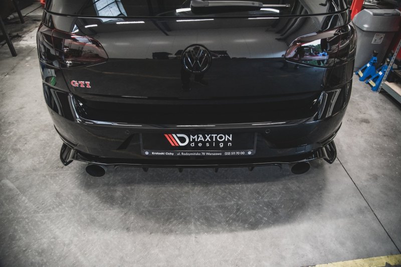 Maxton Heck Ansatz Flaps Diffusor für VW Golf 7 GTI TCR schwarz Hochglanz VW-GO-7F-GTI-TCR-RSD1-G