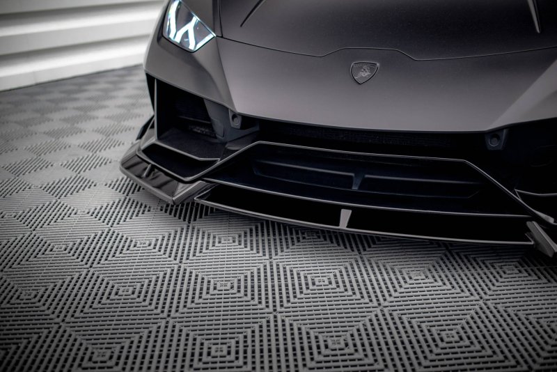 Preview: Maxton Front Ansatz für Lamborghini Huracan EVO schwarz Hochglanz LA-HU-EVO-1-FD1G+FD1R-G