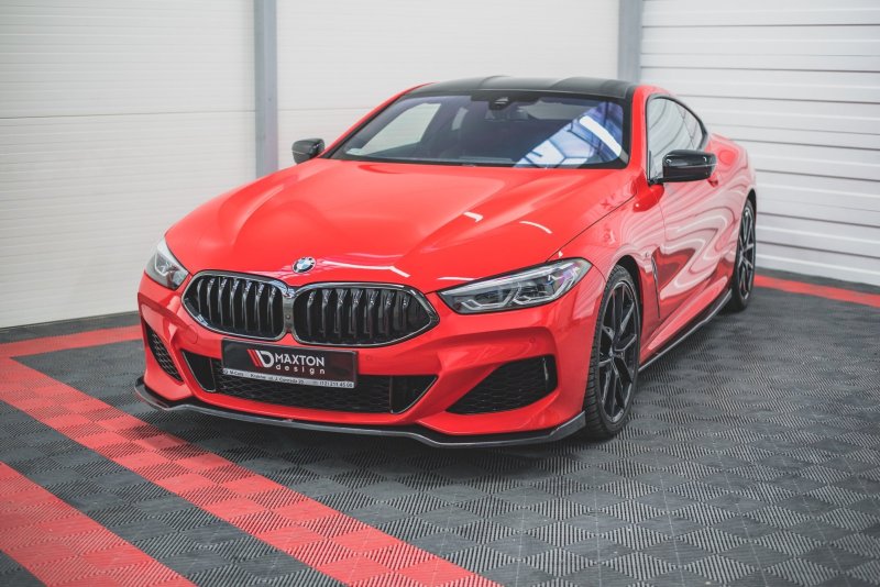 Maxton Front Ansatz V.2 für BMW 8 Coupe G15 / 8 Gran Coupe M Paket G16 schwarz Hochglanz BM-M850-G15-FD2-G