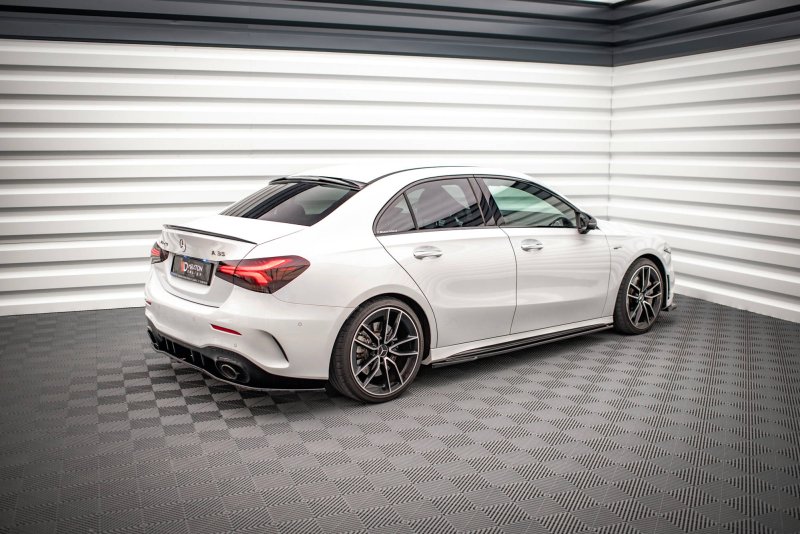 Maxton Seitenschweller Ansatz für V.2 für  Mercedes A35 AMG / AMG-Line W177  schwarz Hochglanz ME-A-177-AMGLINE-SD1-G