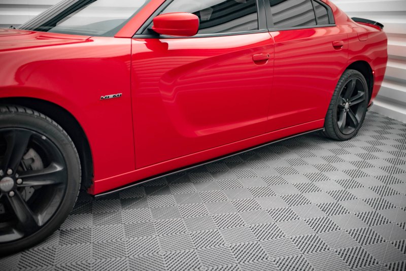 Maxton Seitenschweller Ansatz für Dodge Charger RT Mk7 Facelift schwarz Hochglanz DO-CH-2-RT-SD1-G