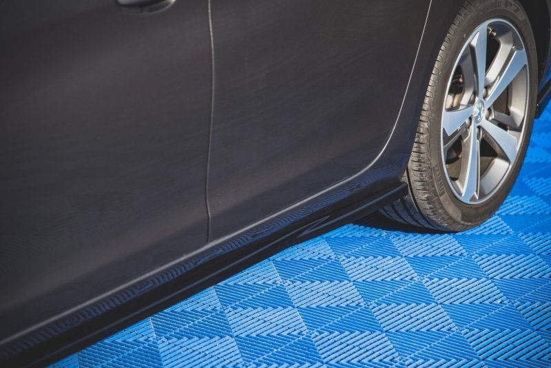 Maxton Seitenschweller Ansatz für Peugeot 308 Mk2 Facelift schwarz Hochglanz PE-308-2F-SD1-G