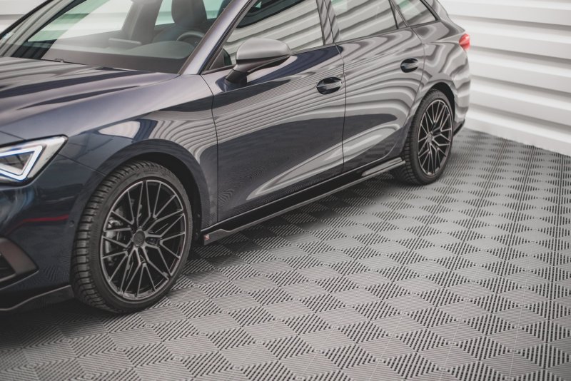 Maxton Seitenschweller Ansatz für V.2 für Seat Leon FR Mk4 / Cupra Leon  schwarz Hochglanz SE-LE-4-FR-SD2-G