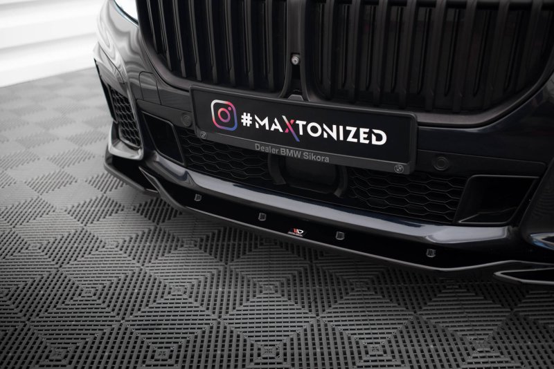 Maxton Front Ansatz V.3 BMW 7 M-Paket G11 / G12 Facelift schwarz Hochglanz BM-7-11F-MPACK-FD3-G